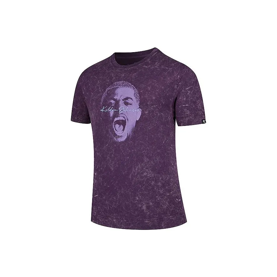 QIAODAN T-Рубашка Мужская Черная Смородина Фиолетовая