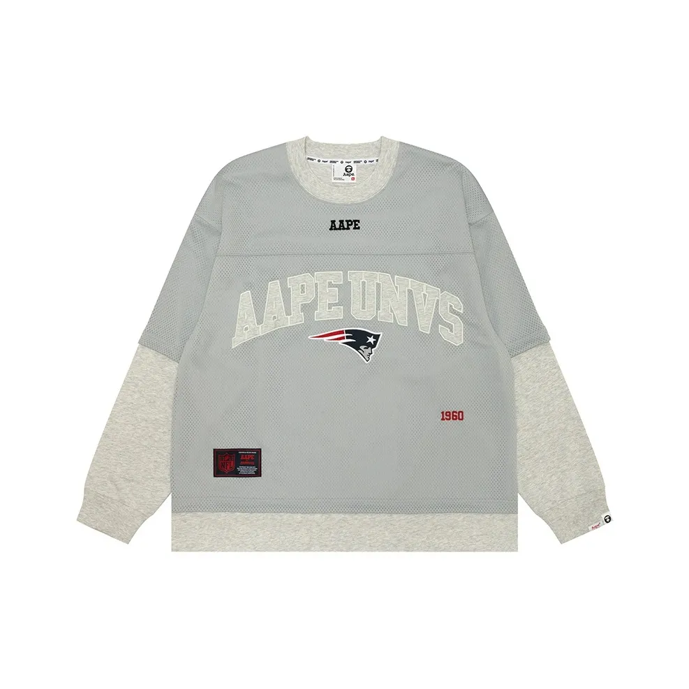 Nfl X Aape NFL Co branded Model T Shirts Men's White Gray WH2