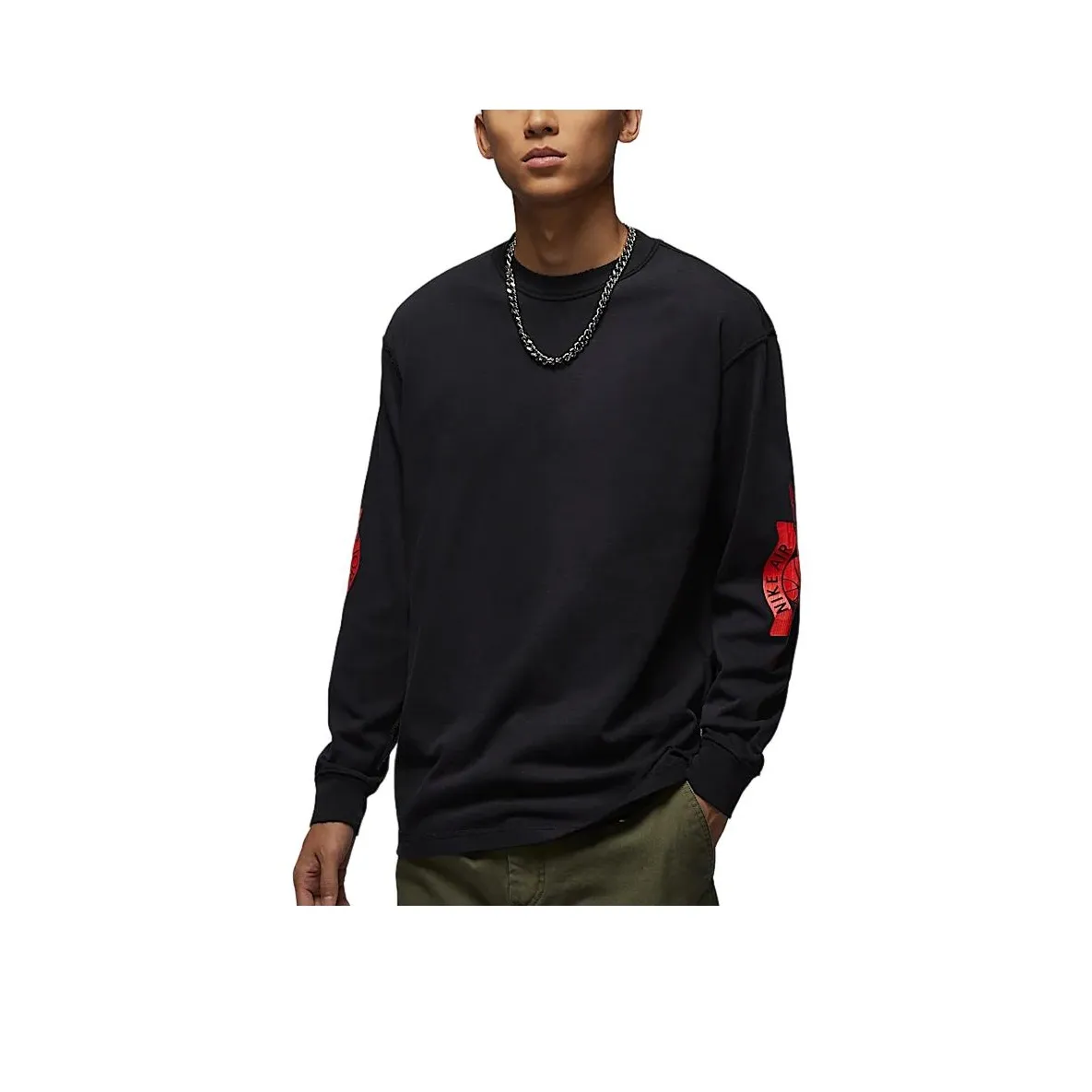 Jordan T Shirt Men's Black/Pepper Red