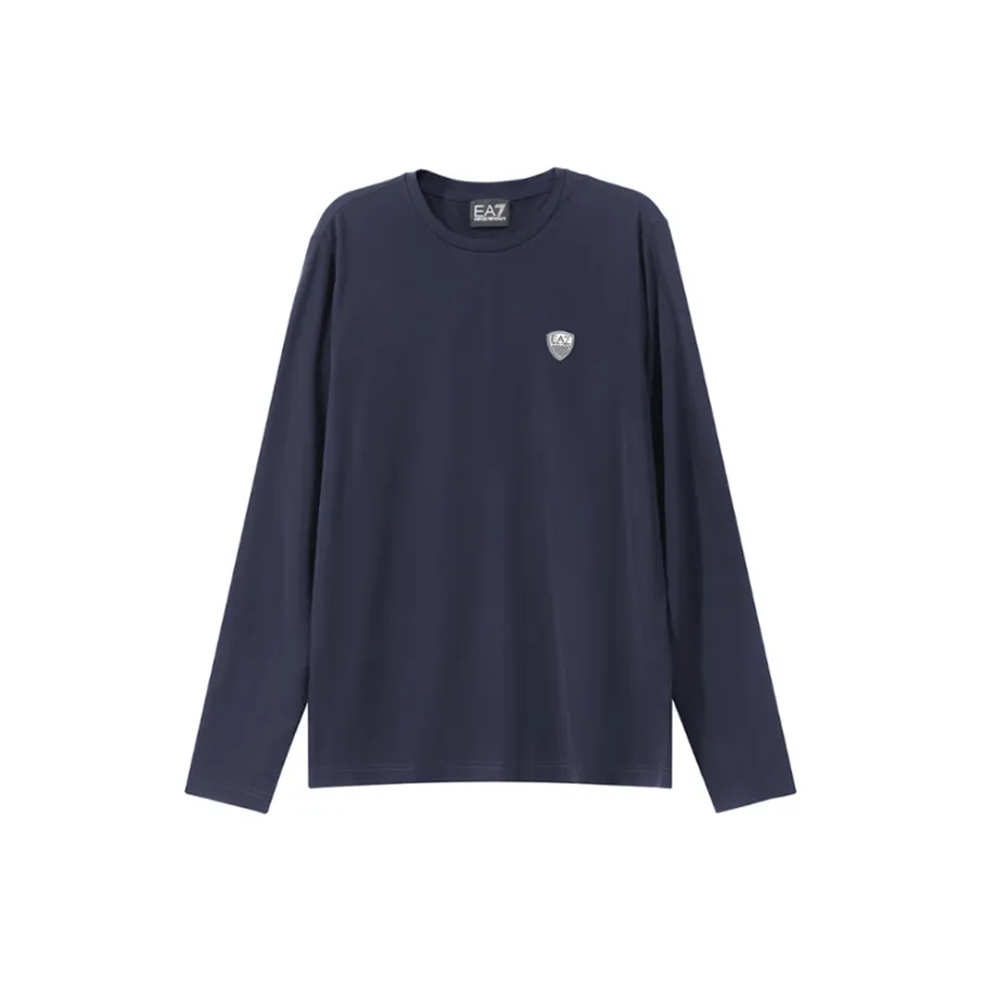 EMPORIO ARMANI EA7 FW24 T Рубашка Мужская Темно-синяя