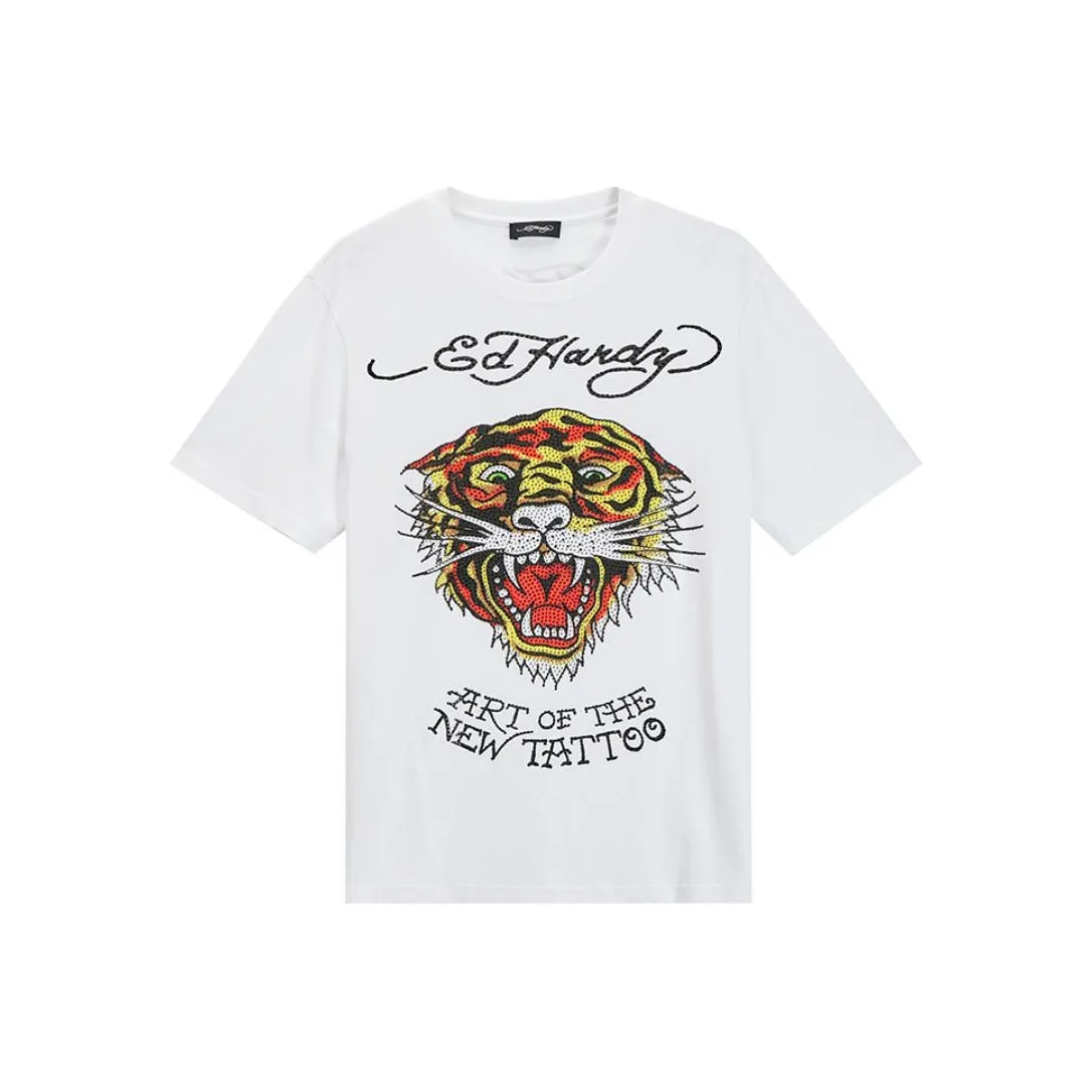 Ed Hardy FW24 T Рубашка Мужская Белая