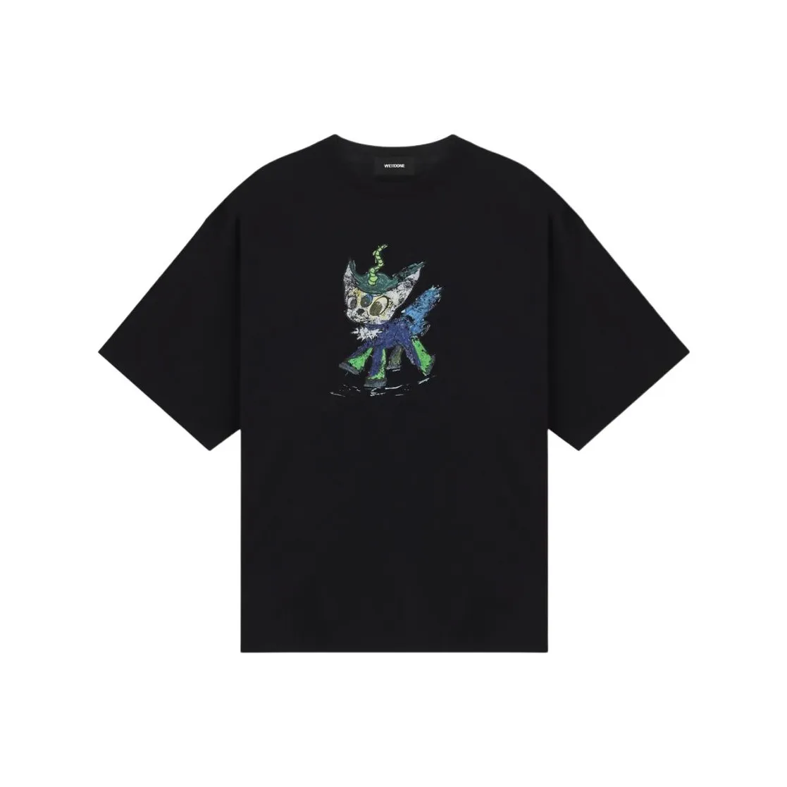 WE11DONE Jeff Monster Drawing T shirt