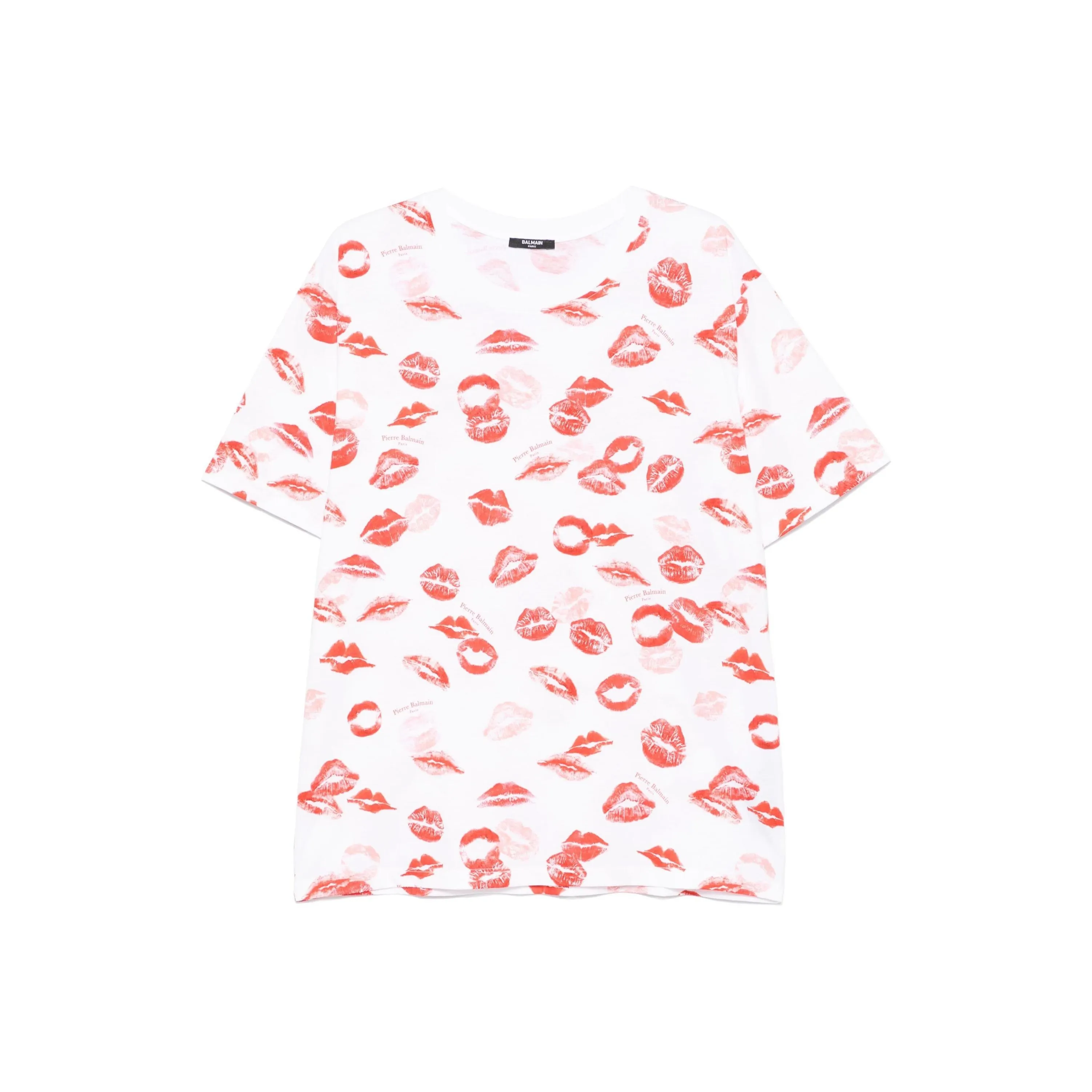 BALMAIN Kiss print T shirt