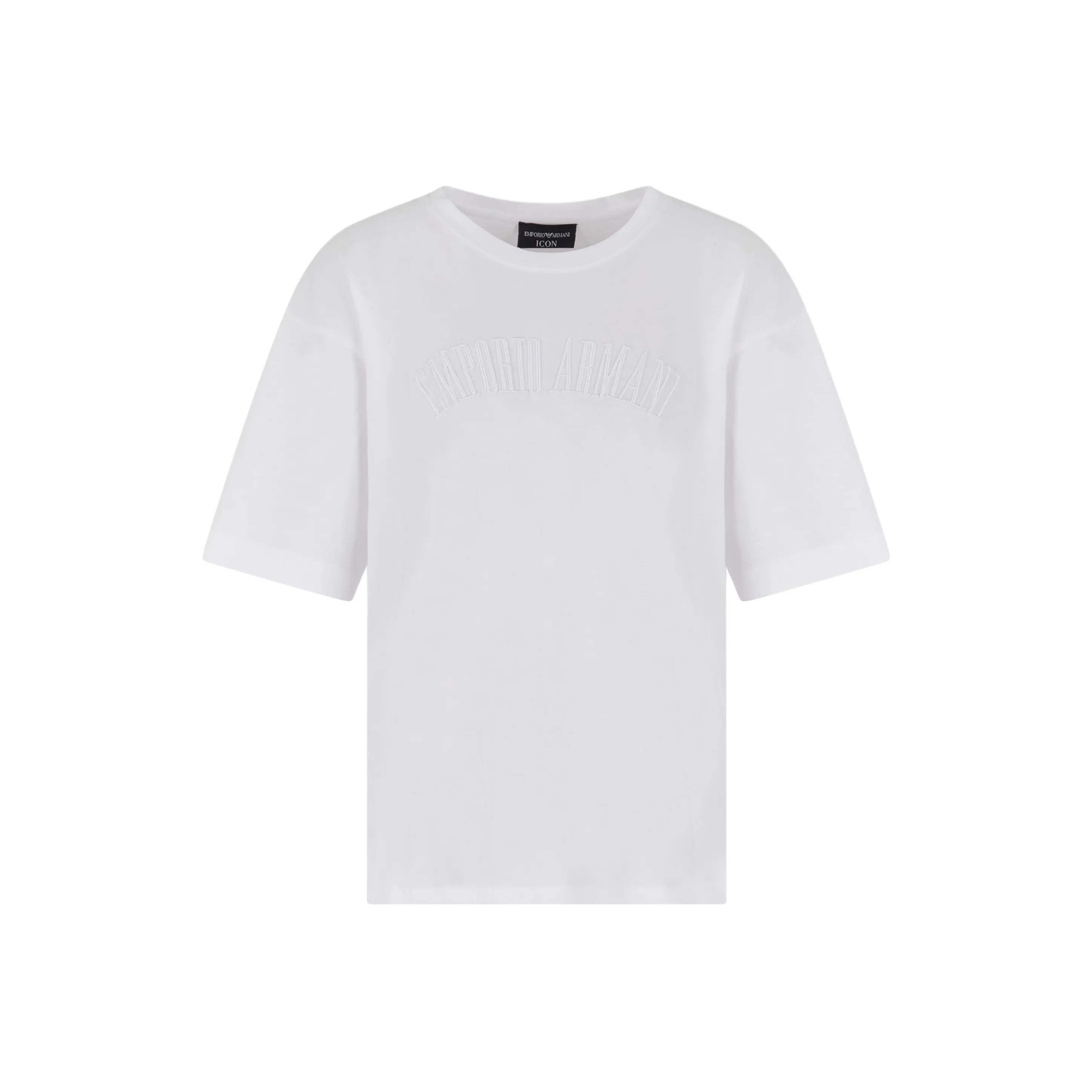 EMPORIO ARMANI Supima Jersey T shirt With Icon Logo Embroidery