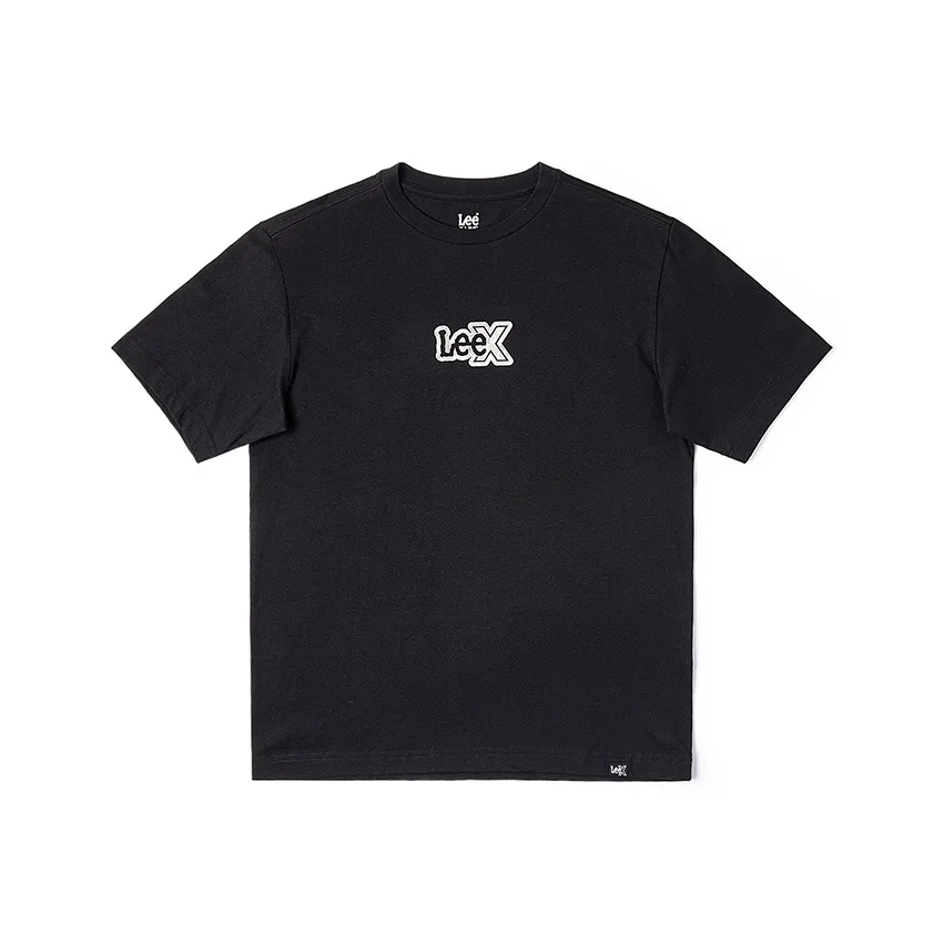 Lee Черная Унисекс Футболка