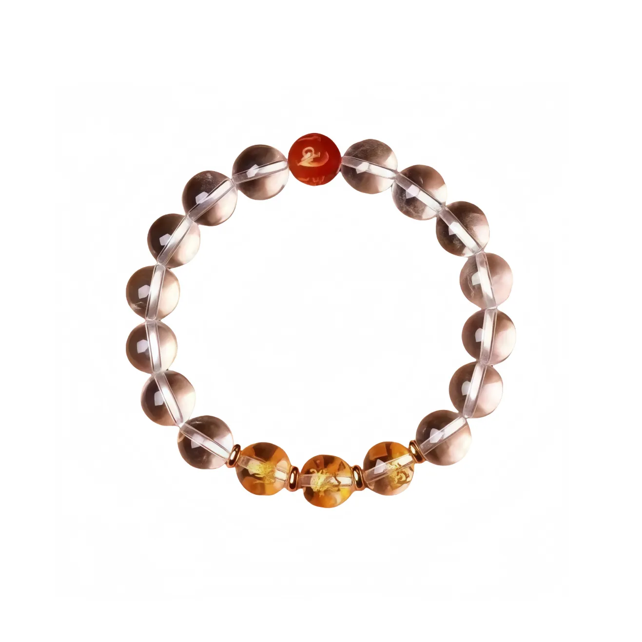 Stone On The Line Crystal Chinese Zodiac Beaded Bracelet Unisex