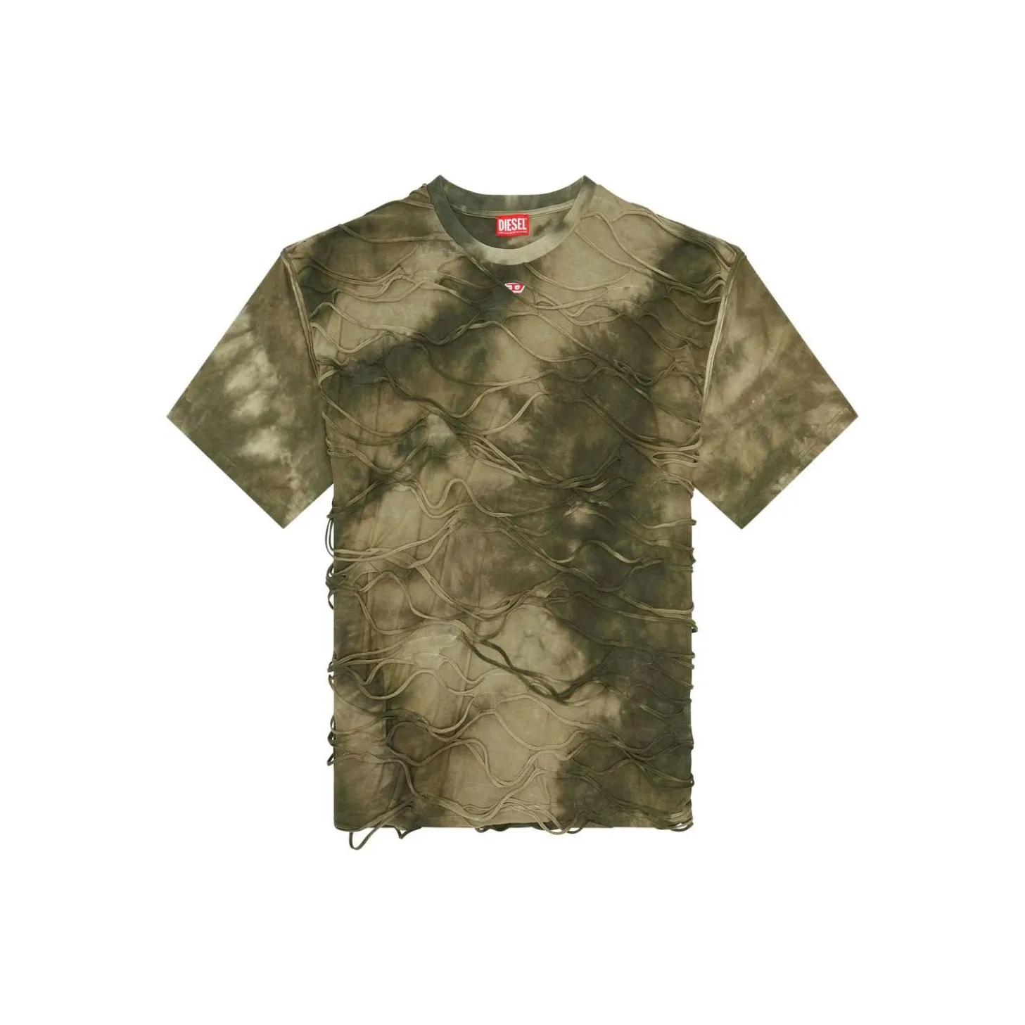 DIESEL T-Shirt Мужской Оливково-зеленый