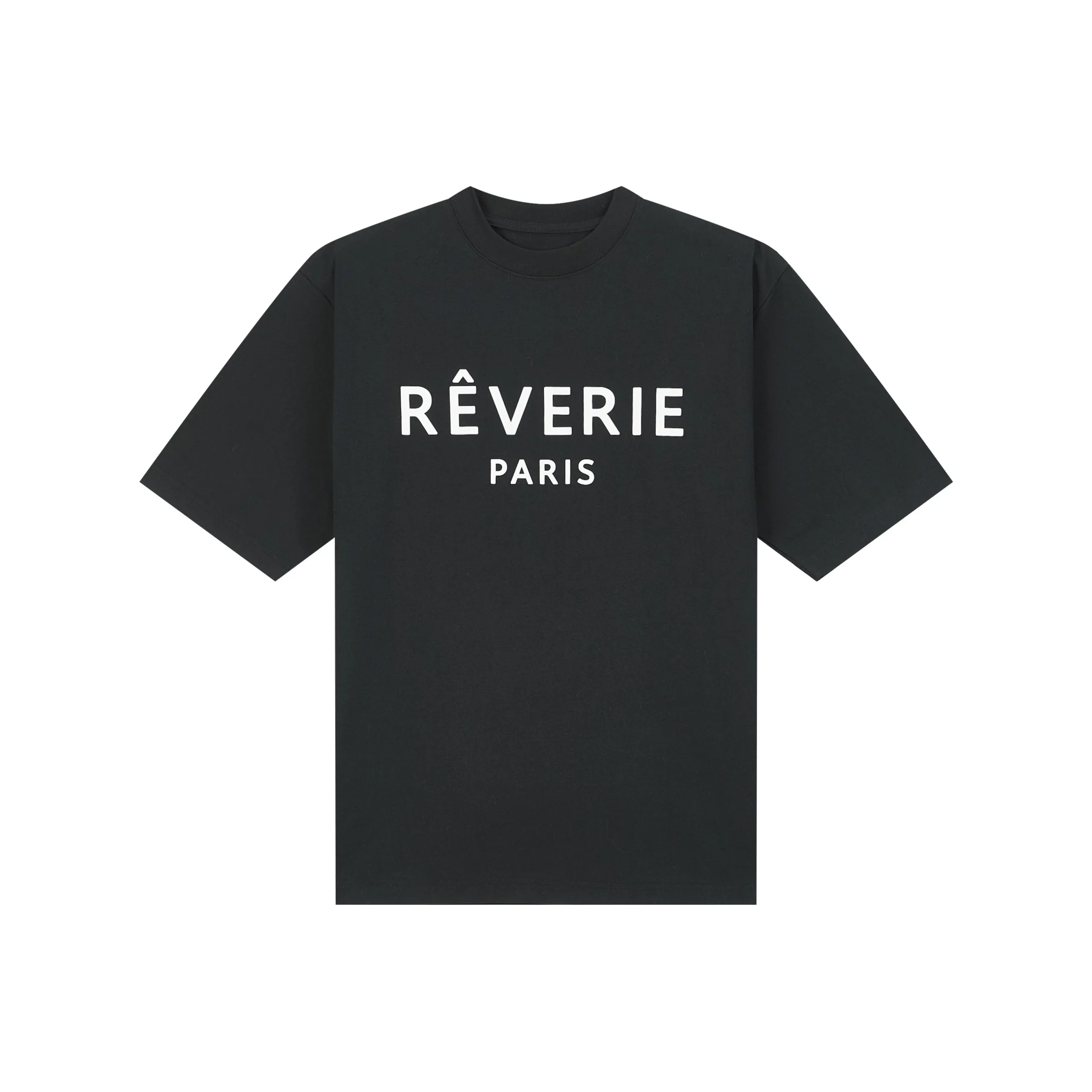 Striped Ribs U-neck Placket T-shirt