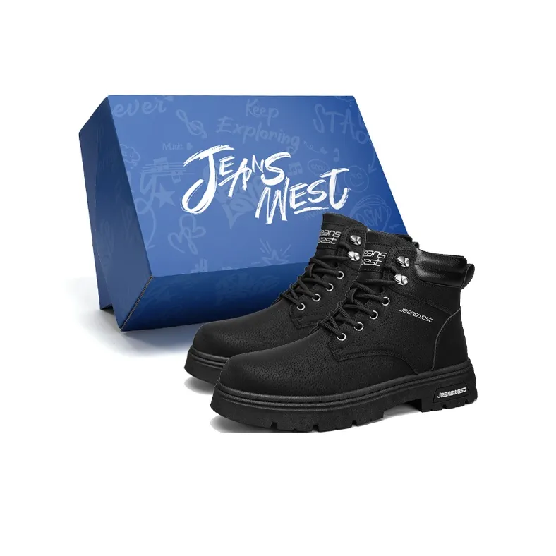 JEANSWEST Универсальный черный байкер тактический ботинок Crew Martin Boot MID топ мужской