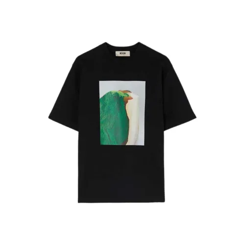 MSGM Черная Унисекс Футболка