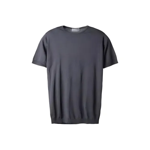JOHN SMEDLEY Серый Мужские Рубашки