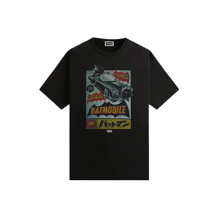 KITH Collaboration x Бэтмен FW24 Японский Винтаж T-Рубашка Мужская Черная
