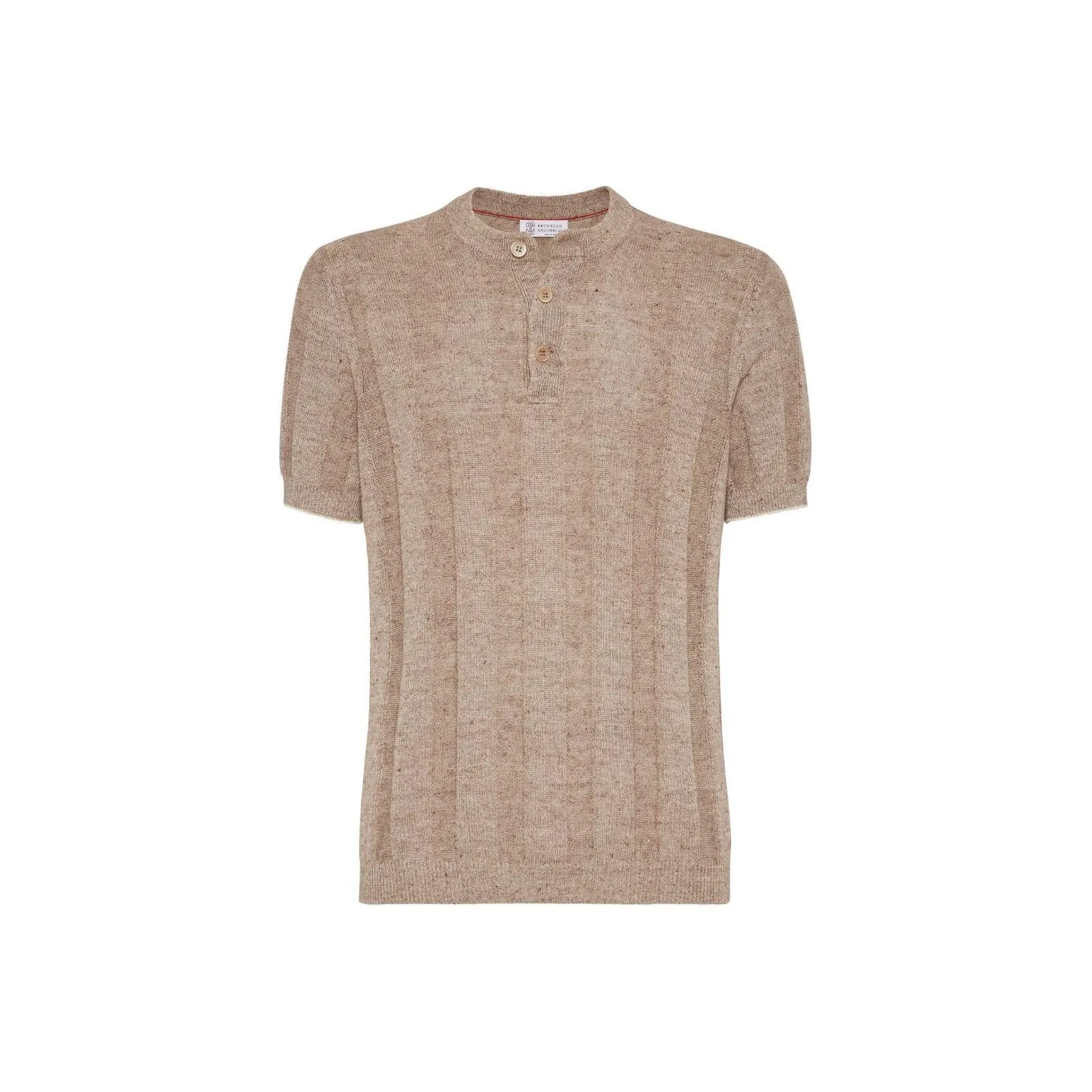 Brunello Cucinelli Henley Collared Knit Polo Shirt