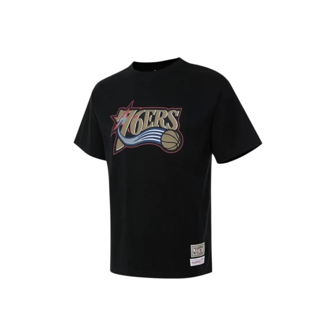 Mitchell & Ness x NBA Philadelphia 76ers Lifestyle T Shirt Unisex Black