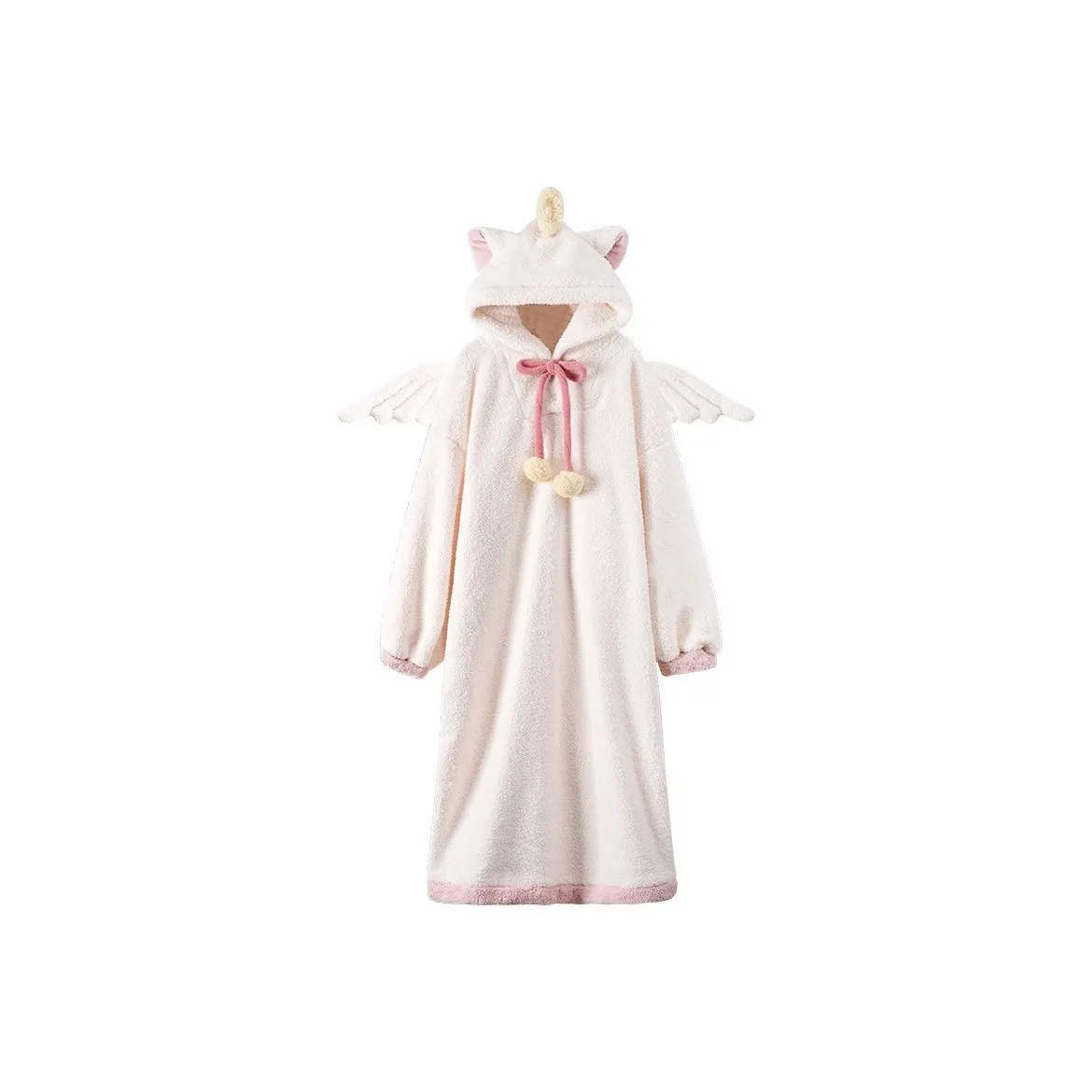 QIAOYUN Сон Халат Женский Белый