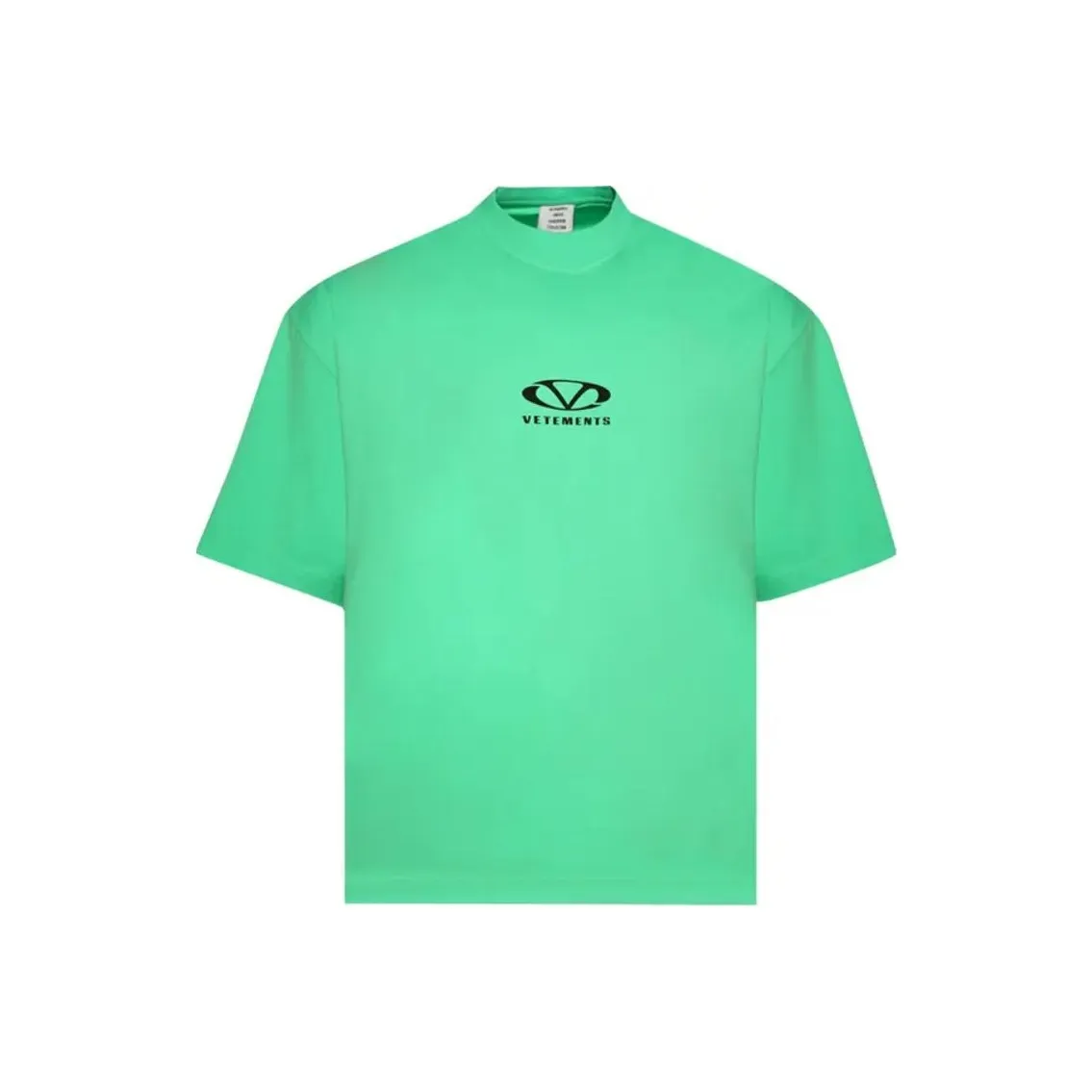 Vetements Oval Logo Cropped Boxy T Shirt