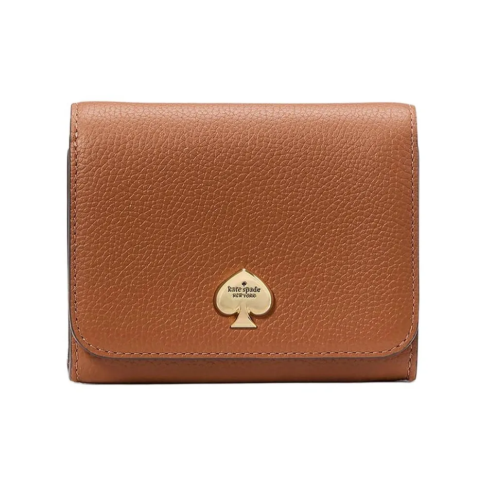 Kate Spade Litchi Grain Leather Wallet Small Size Women's Gingerbread
