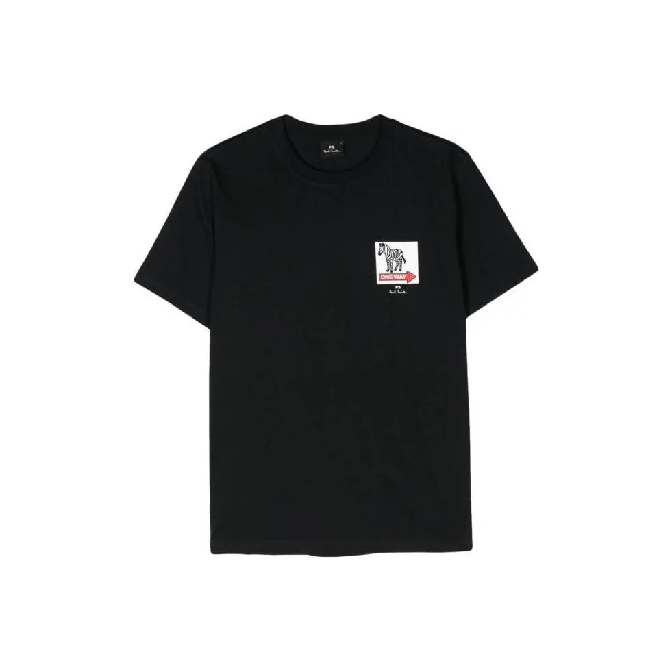 PS By Paul Smith One Way Zebra Graphic Print Crewneck T Shirt