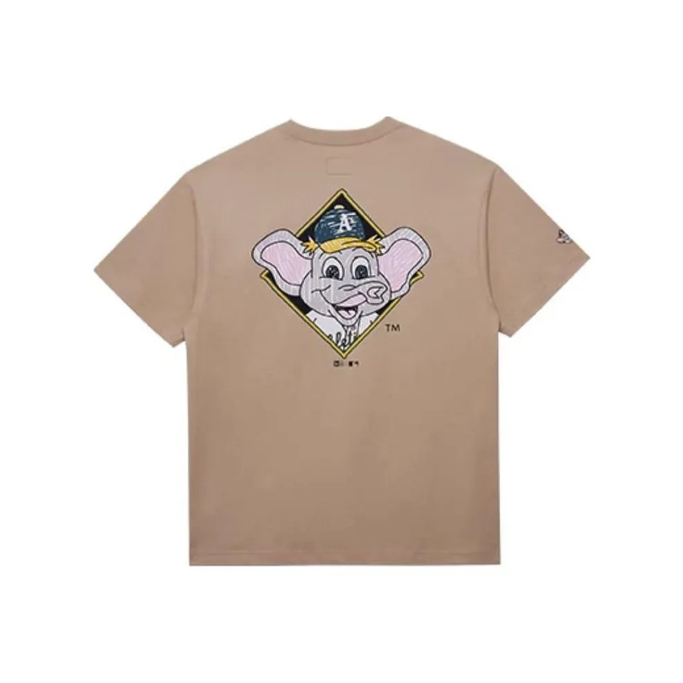 New Era x MLB College Renewal Series SS24 Oakland Athletics T-Shirt Men's Khaki
