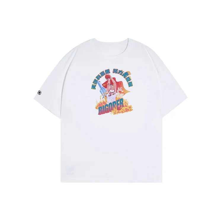 RIGORER Американский винтаж Свободный крой Пара Лето T-рубашка Унисекс