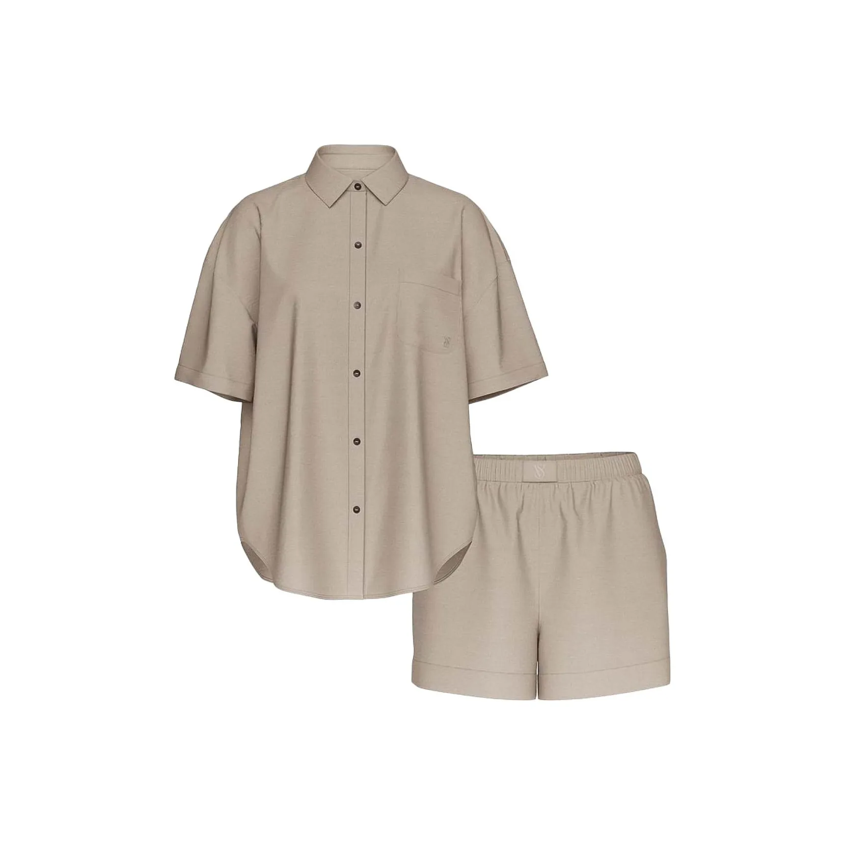 Victoria's Secret Пижамный комплект женский Linen Gray Brown