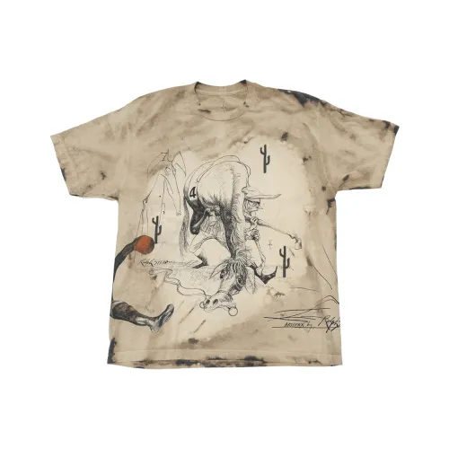 TRAVIS SCOTT RALPH STEADMAN Collaboration Светло-коричневый Унисекс T Рубашки