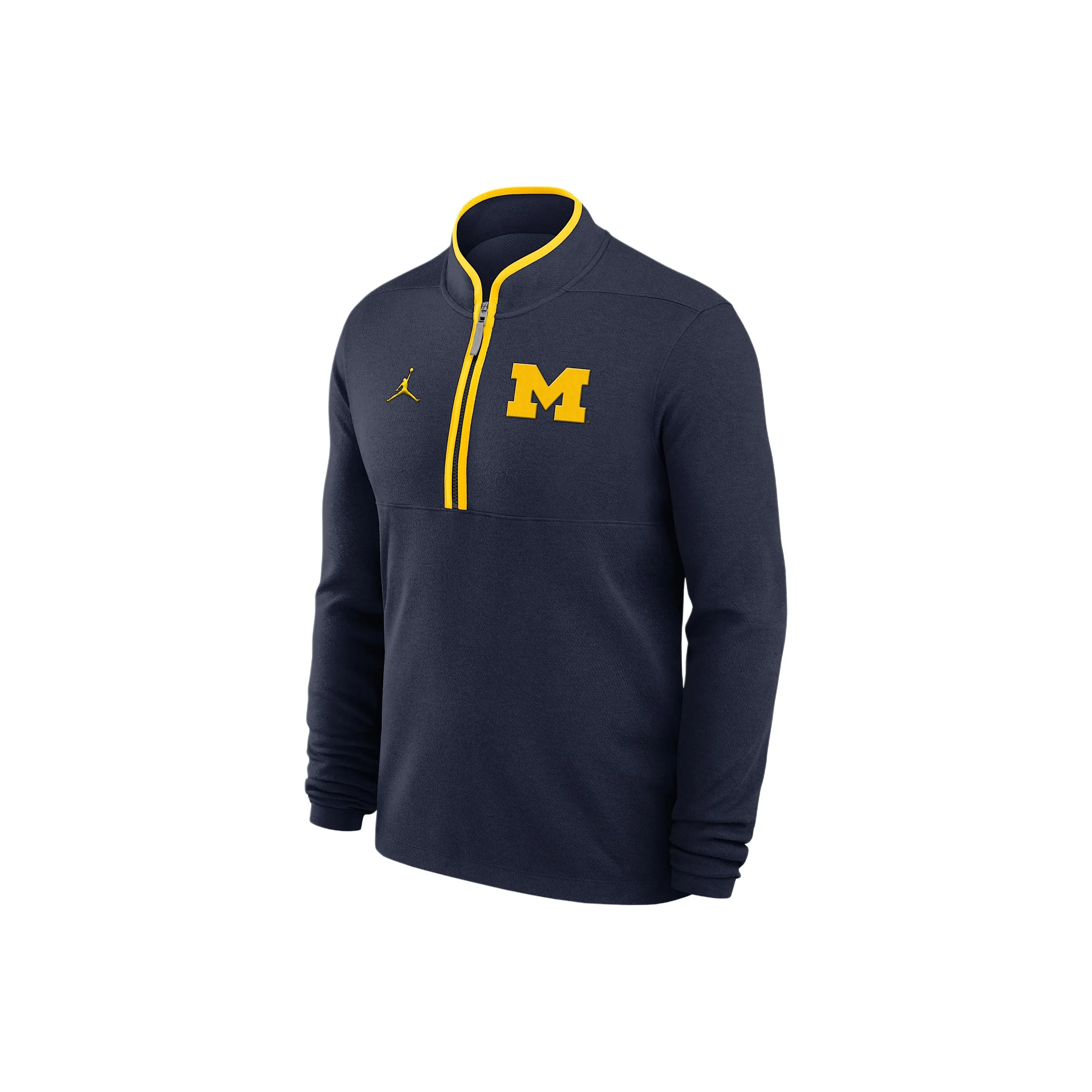 Jordan Michigan Wolverines Victory Men's Jordan Brand Dri FIT College 1/2 Zip Long Sleeve Top