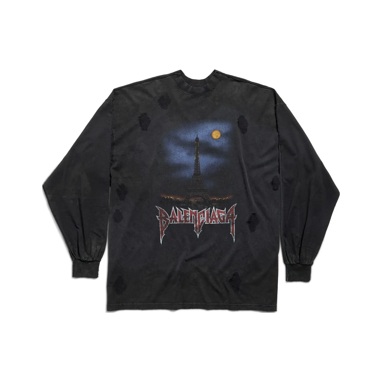 Balenciaga Graphic Printed Long-Sleeve T-Shirt