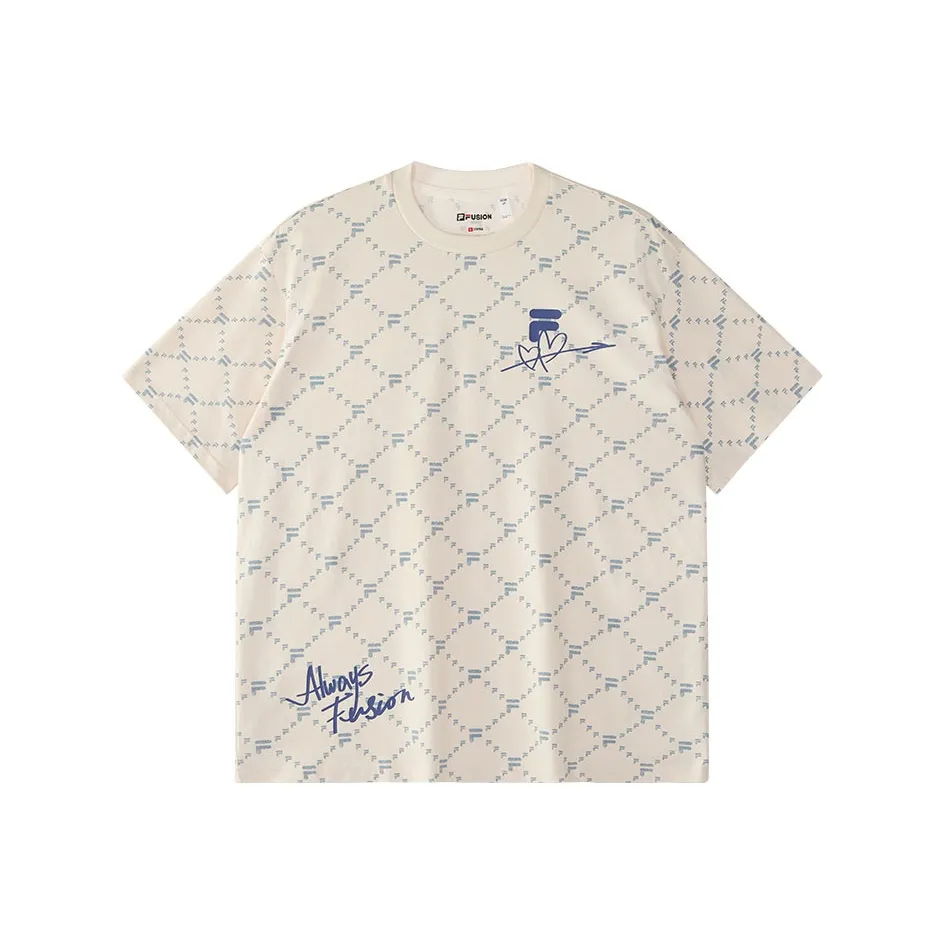 FILA FUSION FOB T Shirt Unisex Wheat Cream