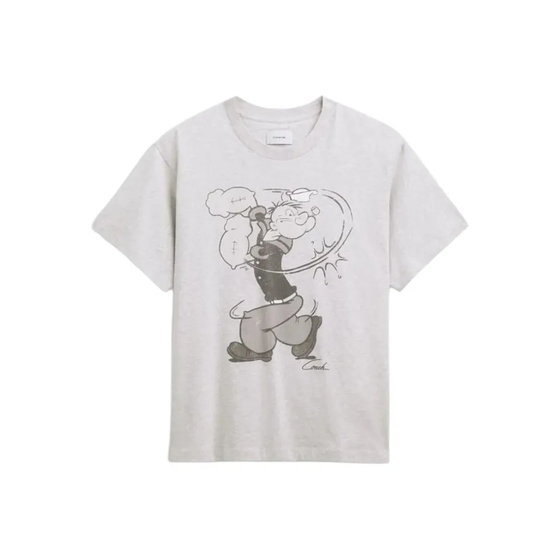 COACH x POPEYE FW24 T Shirt Unisex Lime Gray