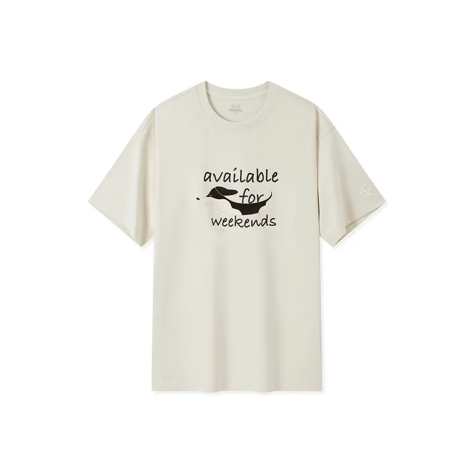 XTEP Хлопок Белый Унисекс Футболка