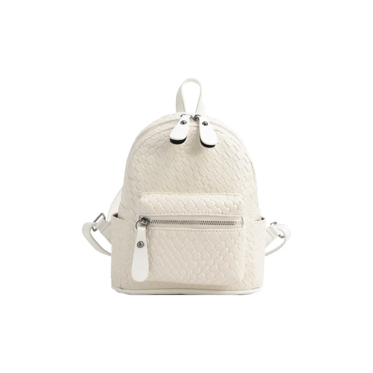 Travel PU Backpack Regular Unisex Ecru/Black/Brown