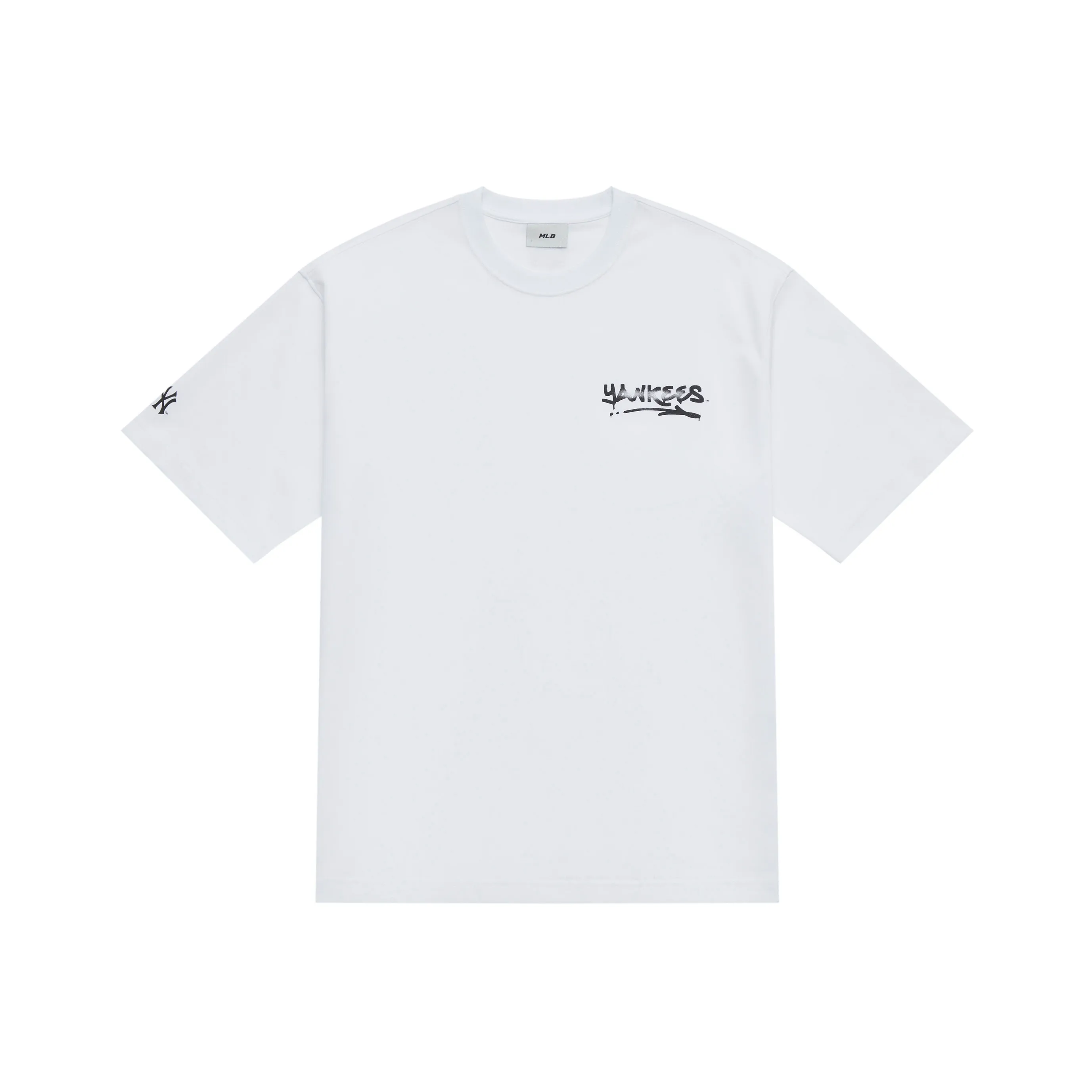 Mlb Base Logo New York Yankees Basic Collection SS25 T-Shirt Унисекс Белый