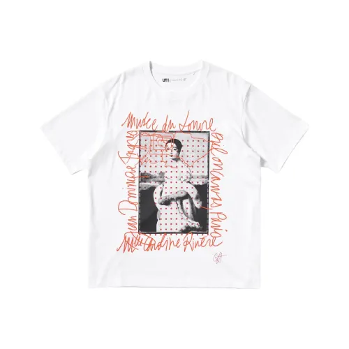 UNIQLO Louvre x Camille Henrot Collaboration Белая Унисекс Футболка
