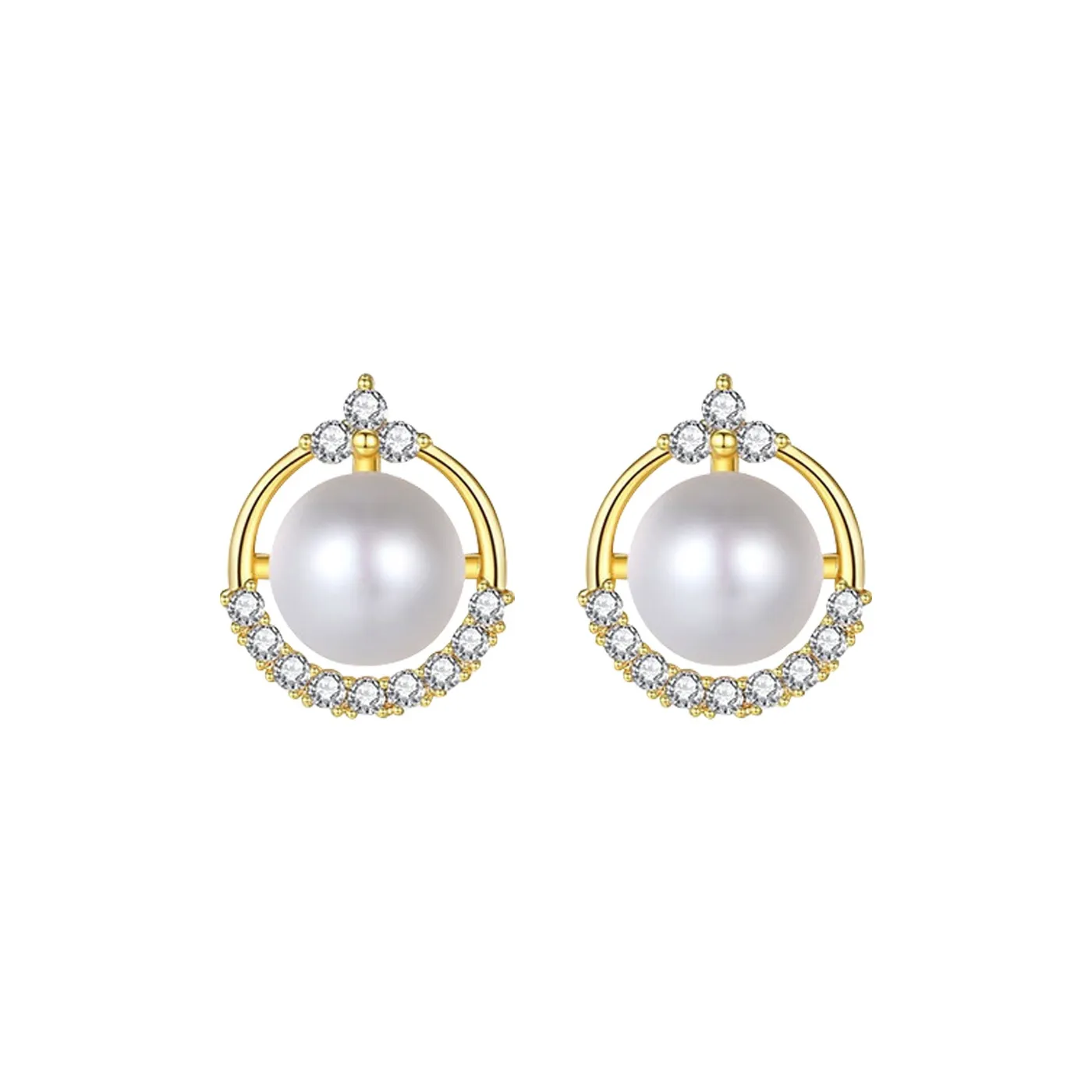 SENDME Серьги-гвоздики с пресноводным жемчугом женские