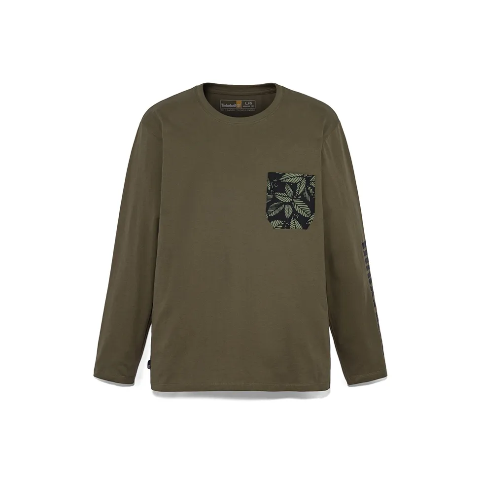 Timberland T-Shirt Мужская Армейский Зеленый