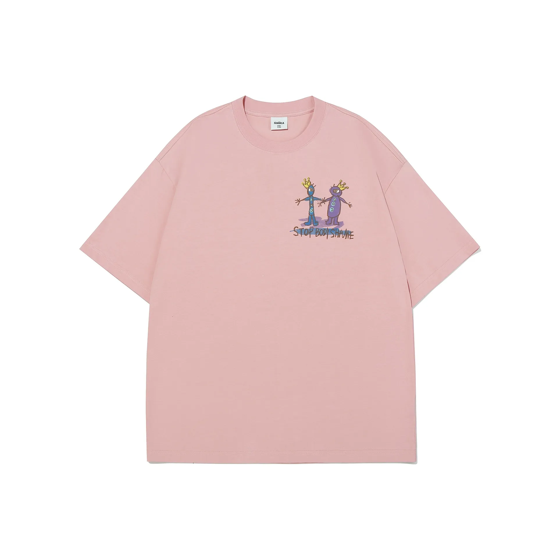 Guuka Short Sleeved T Shirts Unisex Pink