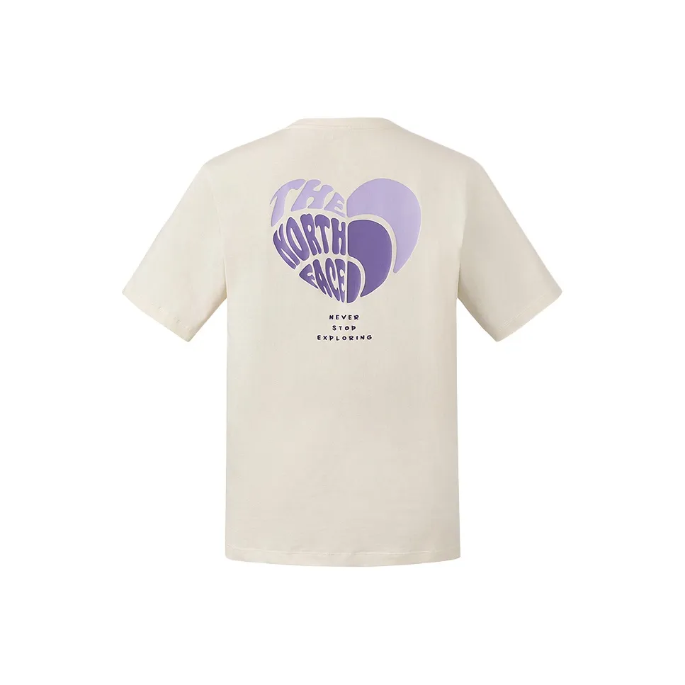 The North Face Сердце T-Shirt Унисекс Дюнный Белый