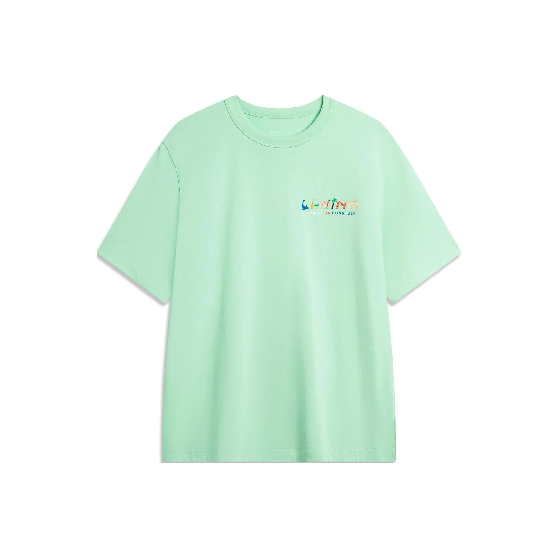 LINING Sports Life Collection Рукав с оборванным плечом T-рубашка Мужская Охлаждающая Зеленая