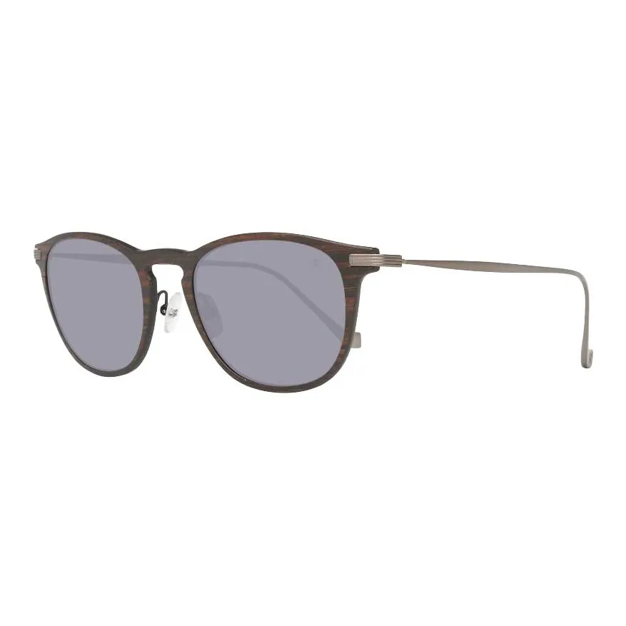 HACKETT LONDON Wooden Metal Square Sunglasses Men's Brown