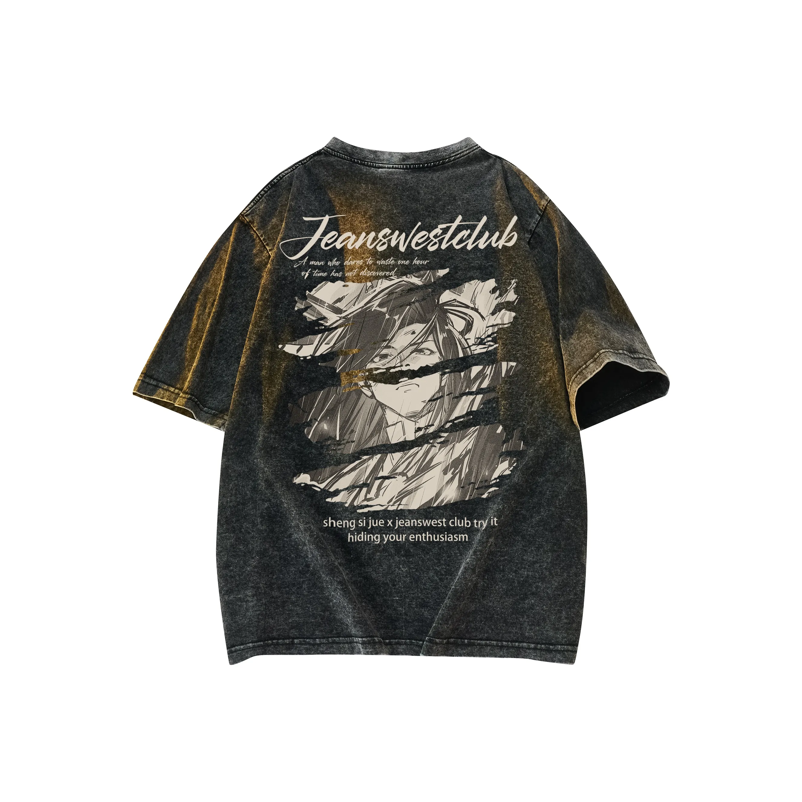 JEANSWEST CLUB x SHENGSIJUE Т-рубашка Унисекс