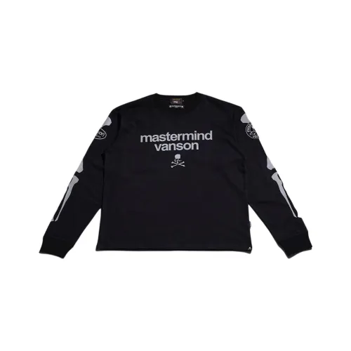 MASTERMIND WORLD Vanson Leathers Collaboration Черная унисекс футболка