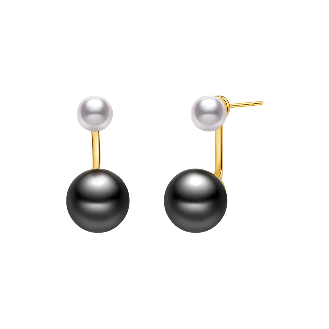 ME LUXE Pearl Hoop Earrings Detachable Multiple Wear Styles Women's