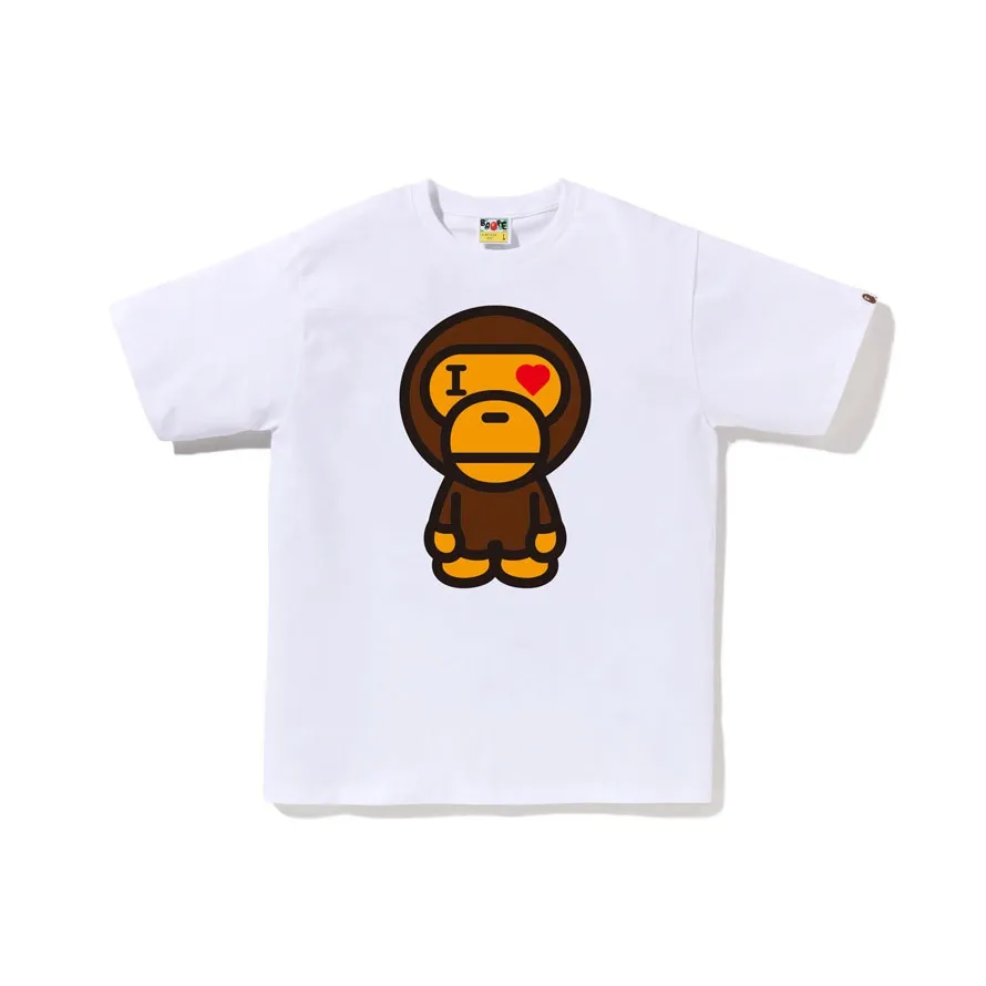 A BATHING APE Heart Baby Milo Tee