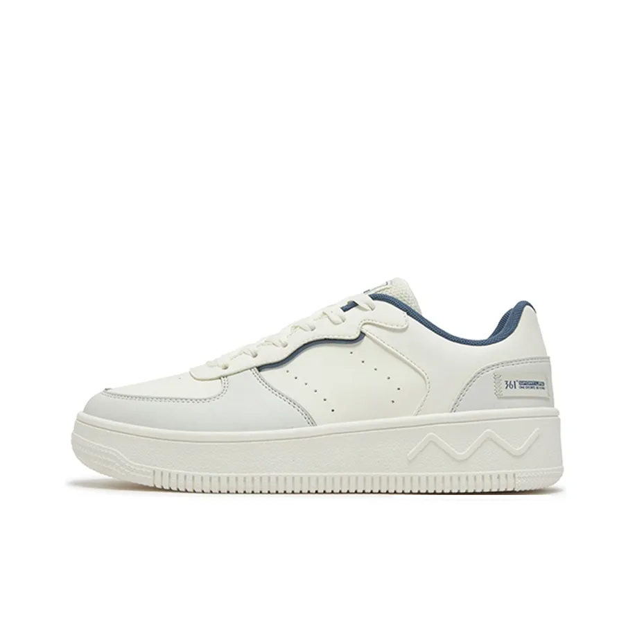 361° Air Force One Anti Slip Wear Resistant Low Top Skateboard Shoes Men's Feather White Nostalgic Blue