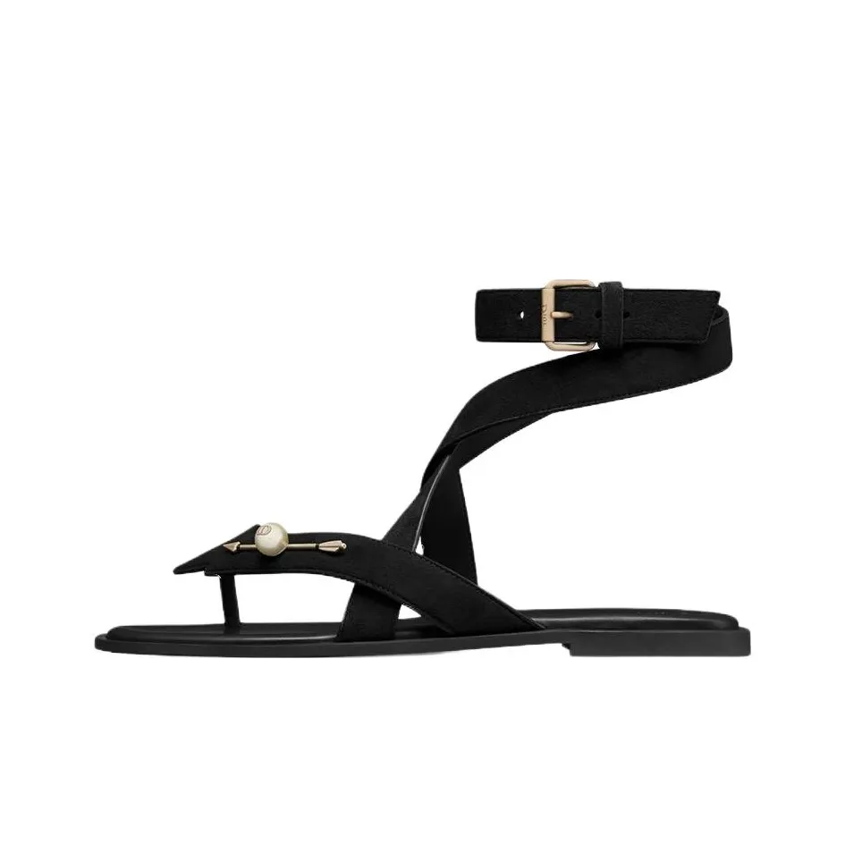 DIOR D Vinity One Strap Sandals Women's Black