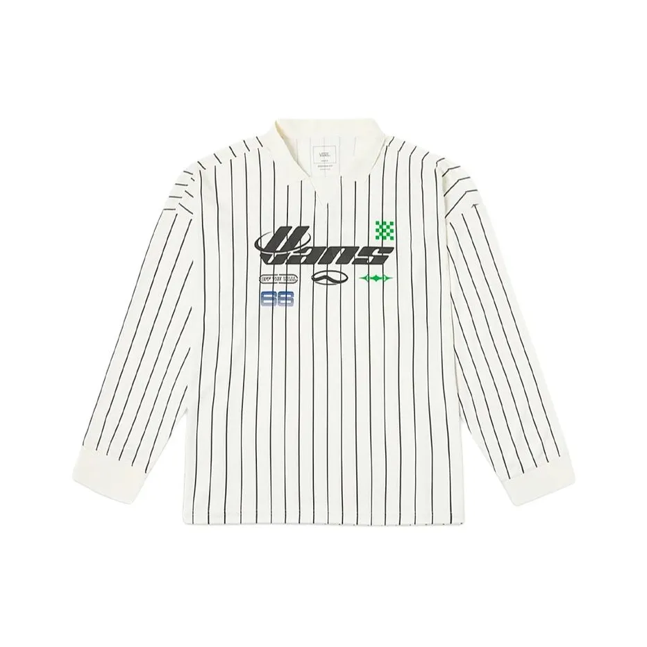 VANS SS25 T-Shirt Мужской Ecru Stripes