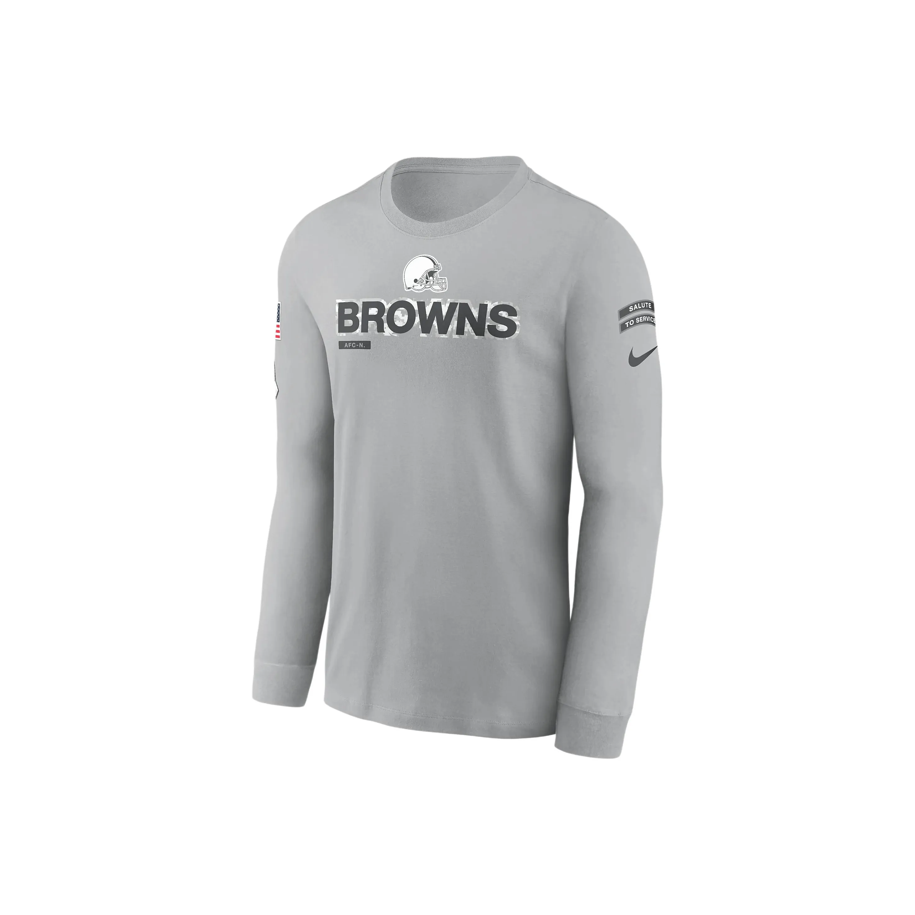 Nike Cleveland Browns Salute To Service Mascot Edge Legend Men's Nike Nfl Long Sleeve T Shirt