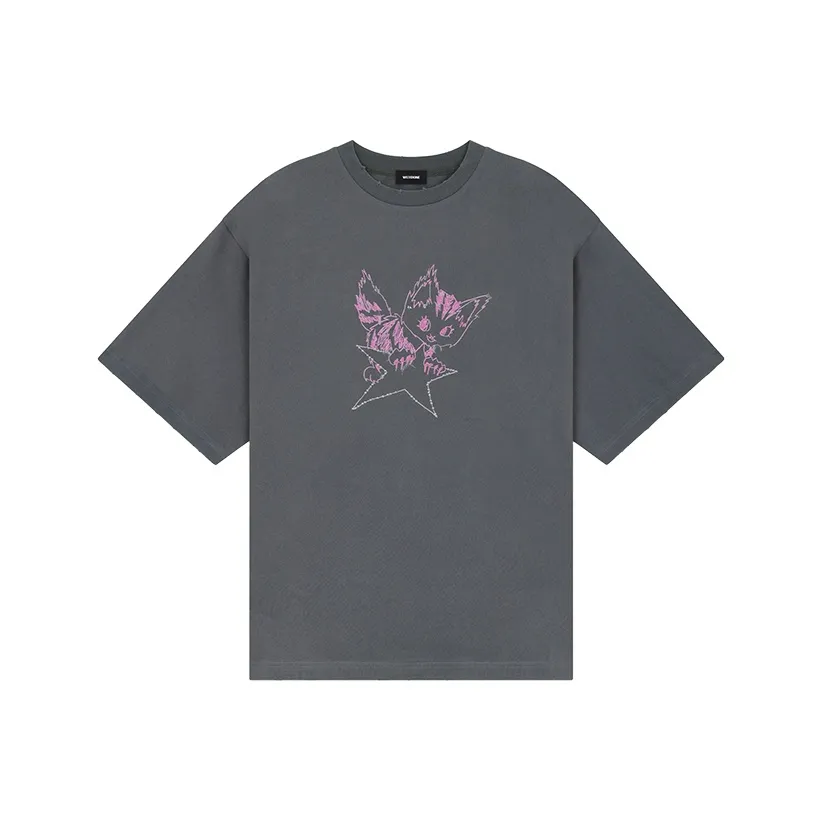 WE11DONE Monster Print Distressed T shirt
