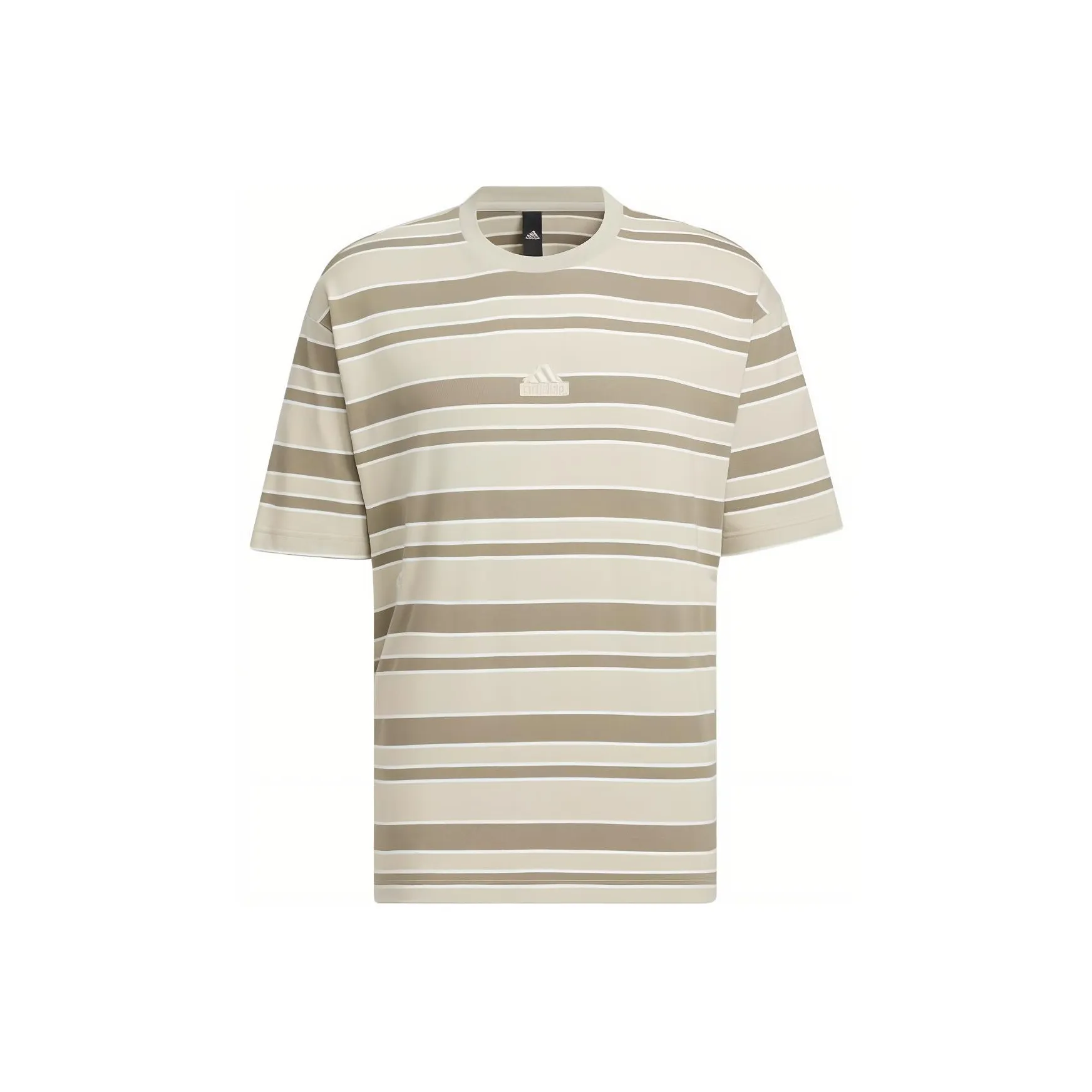 Adidas Sportswear FL Stripe T-Shirt Asia Sizing 'Tan Olive Green